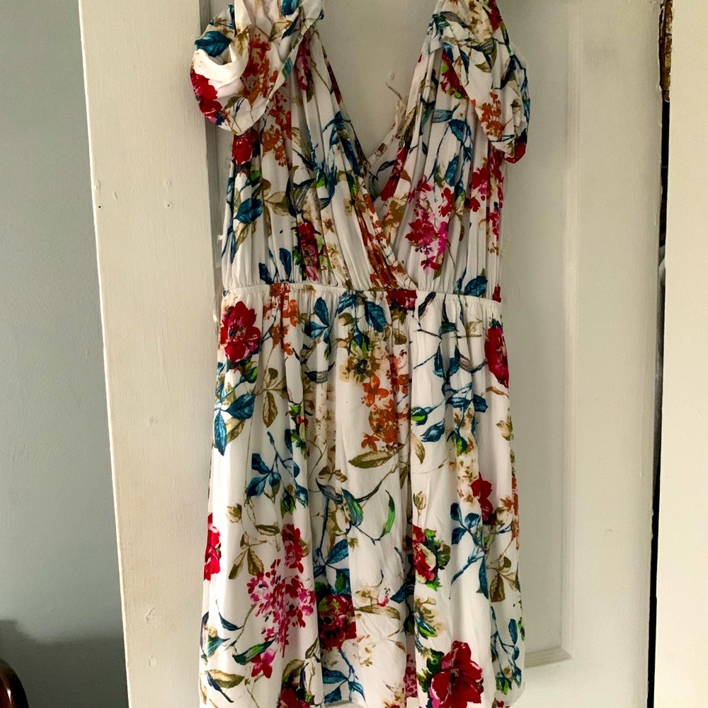 Open Shoulder Floral Dress